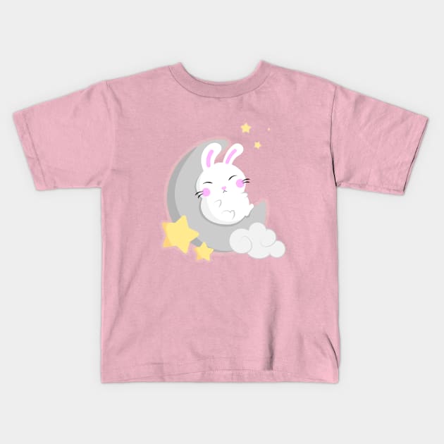 Bunny Moon Kids T-Shirt by Namarqueza